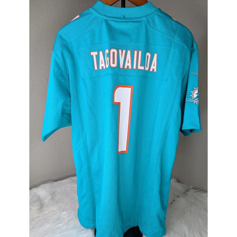 Nike Miami Dolphins Jersey Youth L 14/16 Aqua Tua Tagovailoa #1 NFL Football
